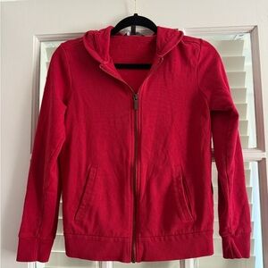 Armani Exchange Red Zip-Up Hoodie